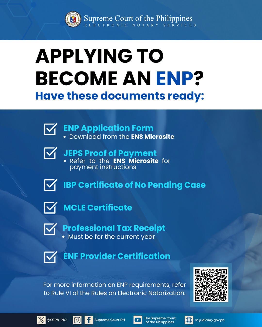 Required documents for applying to become an Electronic Notary Public