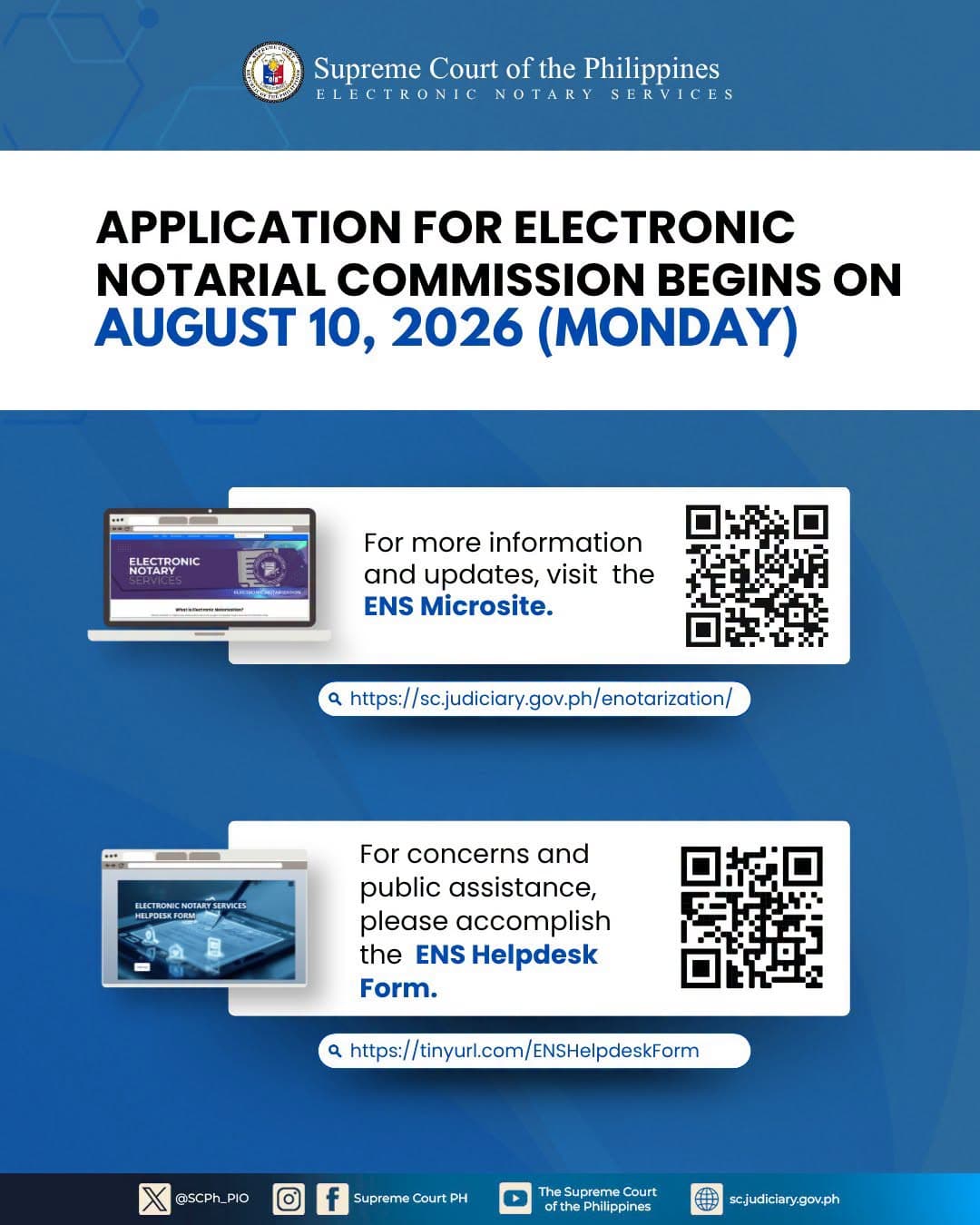 Electronic notarial commission applications opening August 10, 2026